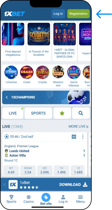 1xBet Registration Process - Statistics Somalia