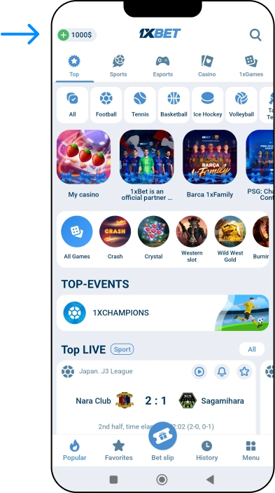 Deposit via 1xBet App - Statistics Somalia