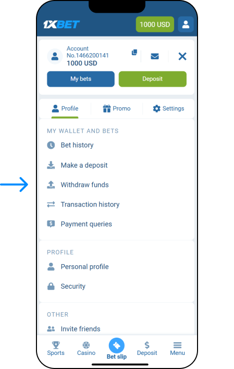 How to Withdraw from 1xBet - Statistics Somalia